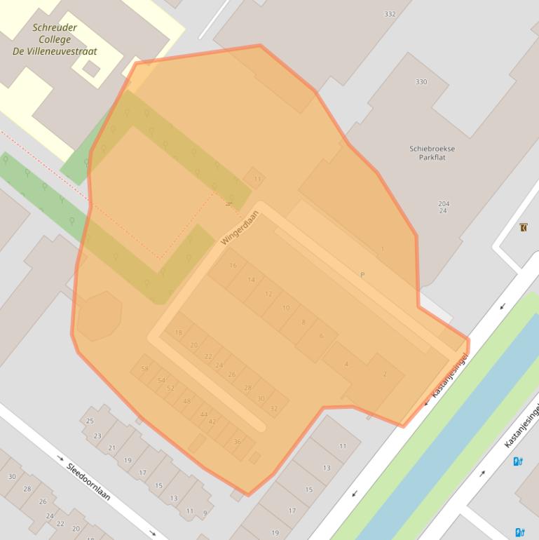 Kaart van postcodegebied 3053PR.