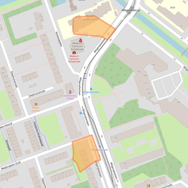 Kaart van postcodegebied 3053SB.