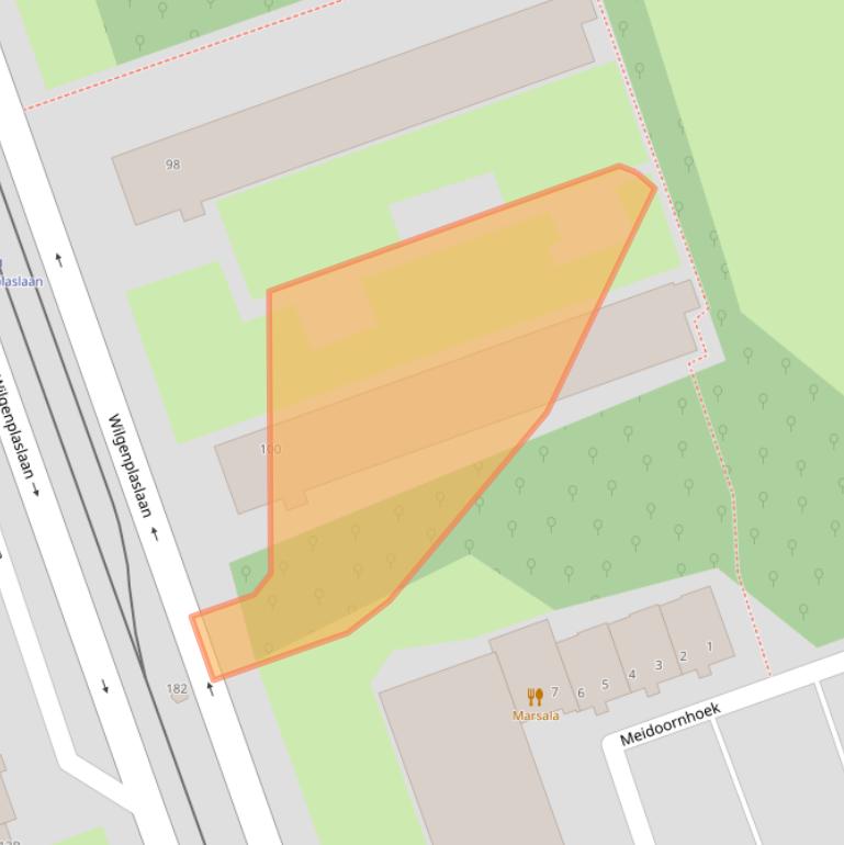 Kaart van postcodegebied 3053SJ.