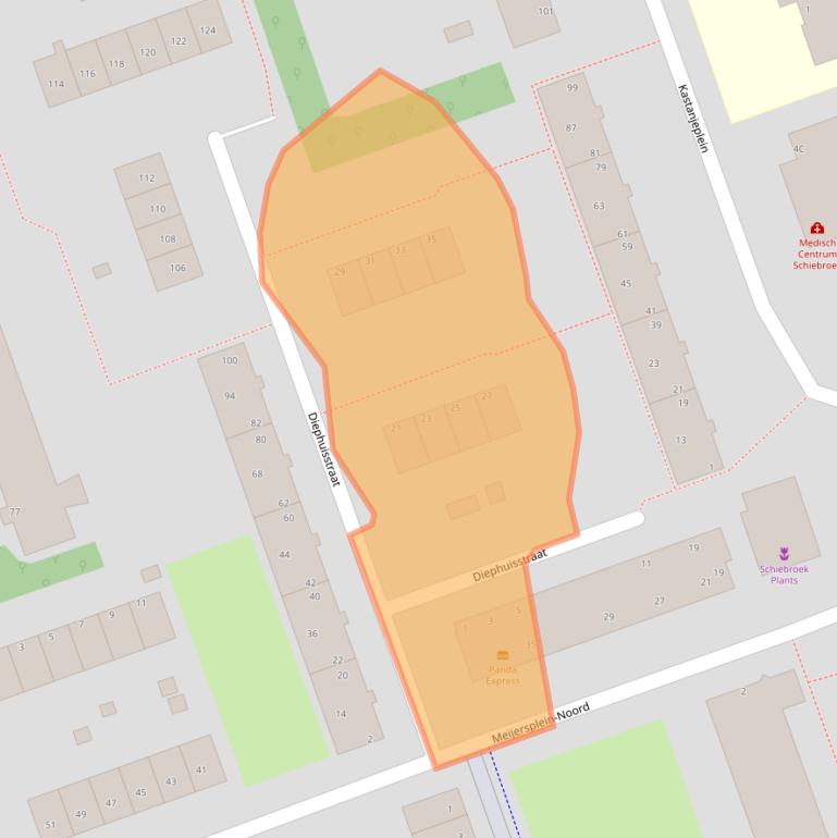 Kaart van postcodegebied 3053TA.