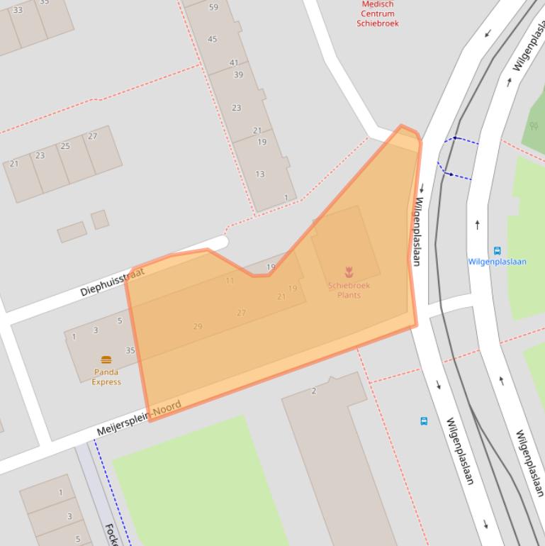 Kaart van postcodegebied 3053TE.