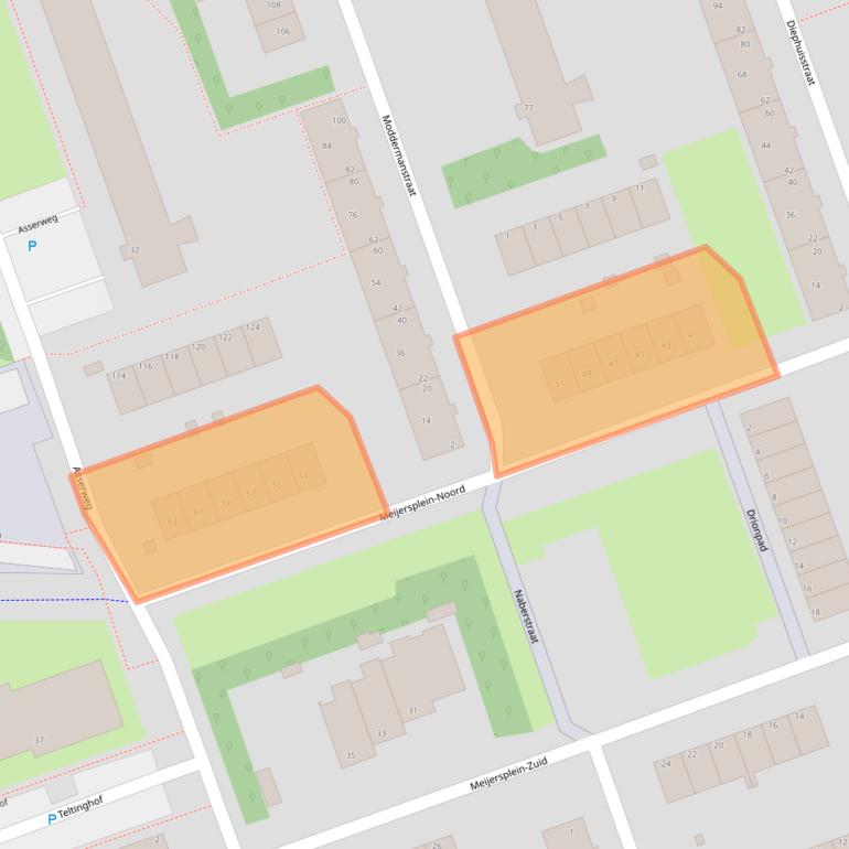 Kaart van postcodegebied 3053TG.