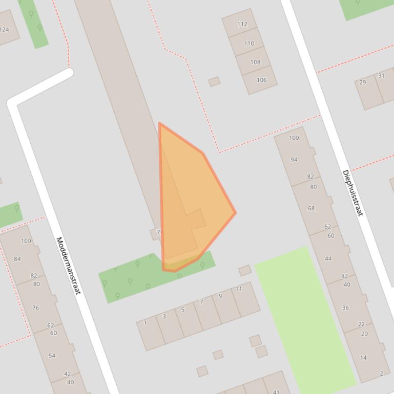 Kaart van postcodegebied 3053TJ.