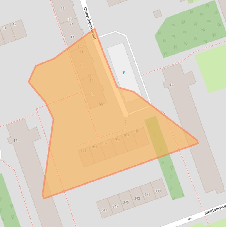 Kaart van postcodegebied 3053TV.