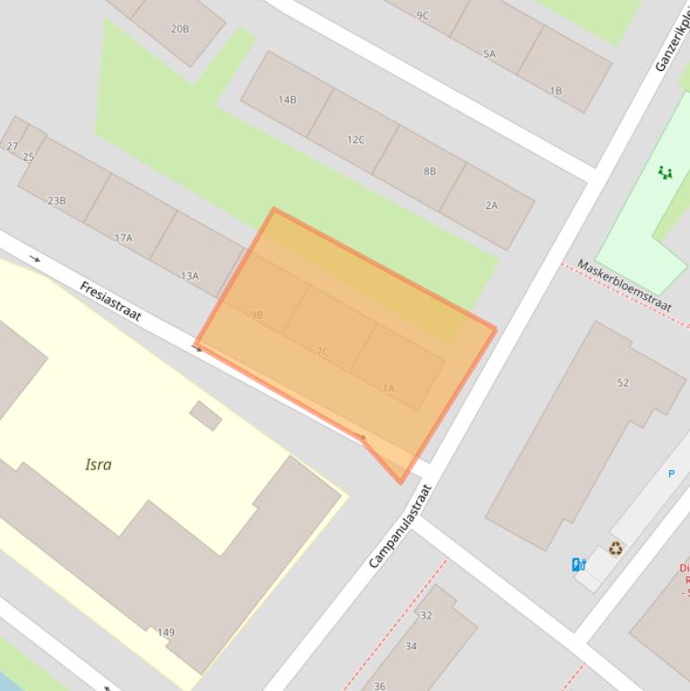 Kaart van postcodegebied 3053VG.