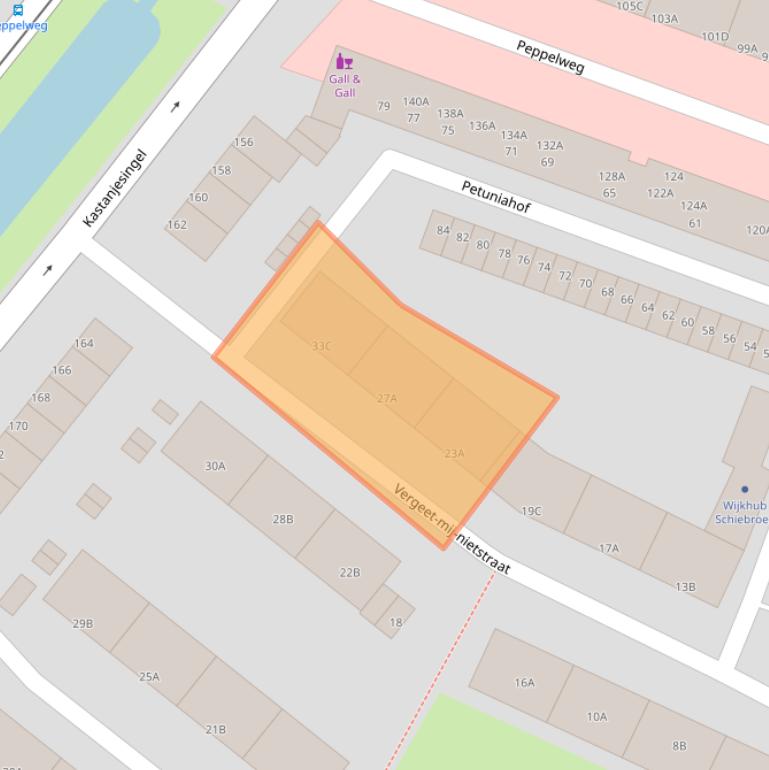 Kaart van postcodegebied 3053VR.