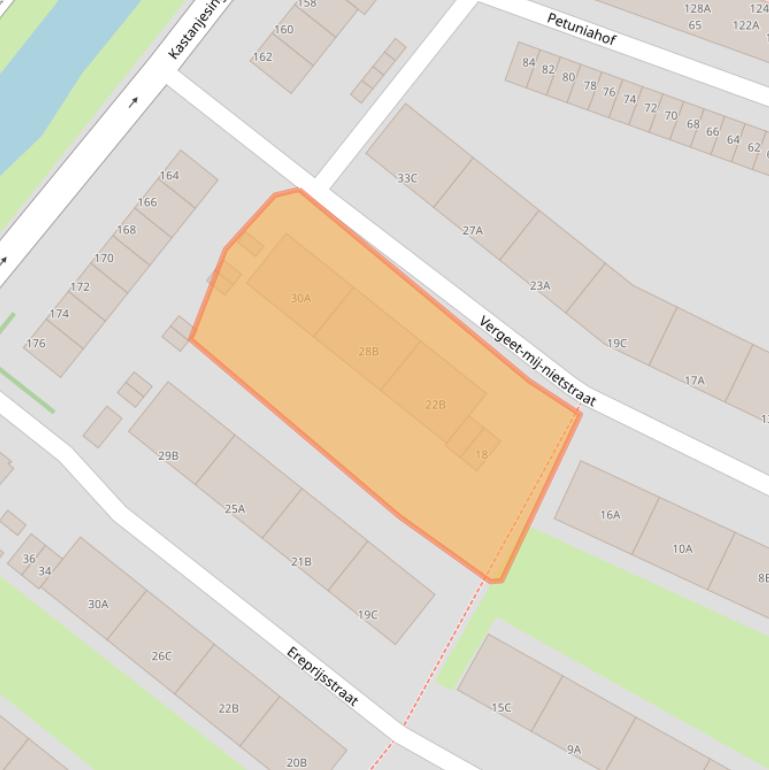 Kaart van postcodegebied 3053VT.