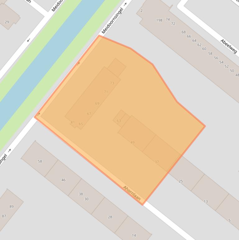 Kaart van postcodegebied 3053WN.