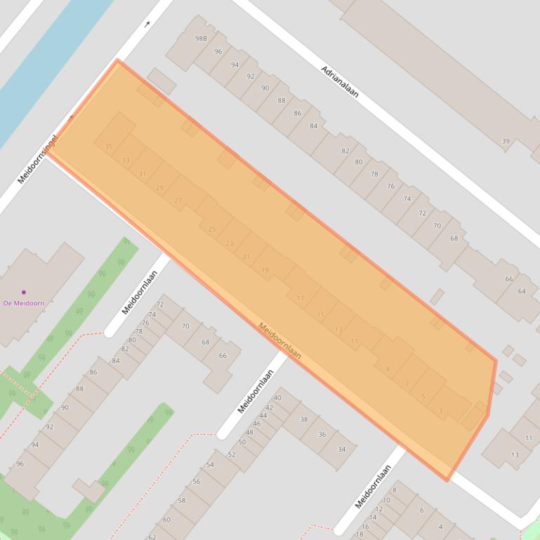 Kaart van postcodegebied 3053WT.