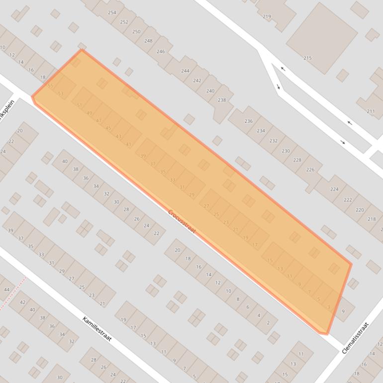 Kaart van postcodegebied 3053XL.