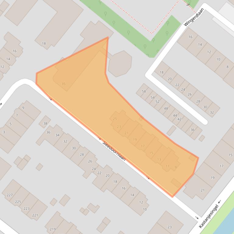 Kaart van postcodegebied 3053ZN.