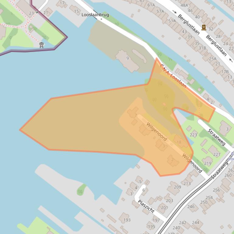 Kaart van postcodegebied 3054AW.