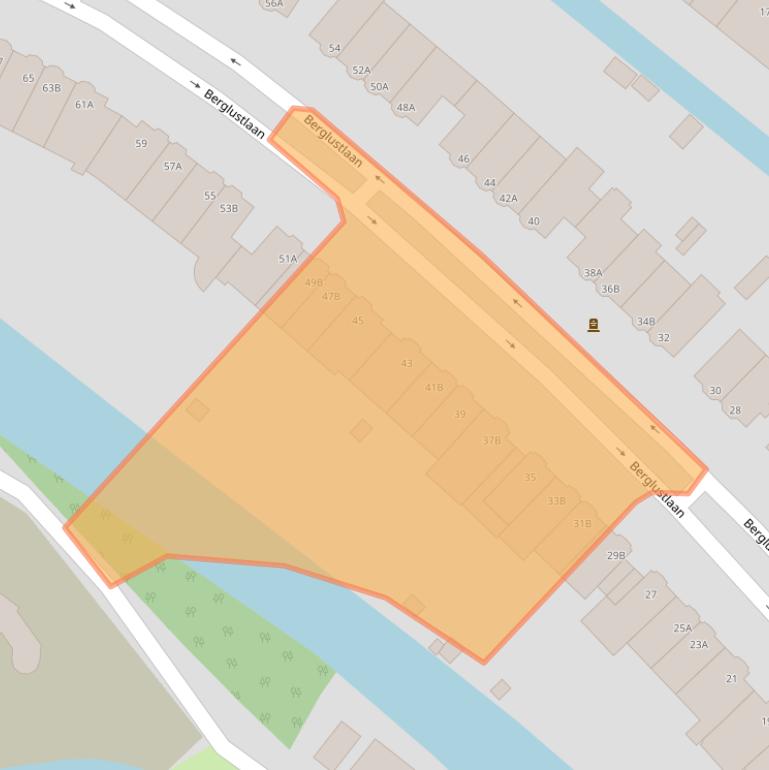 Kaart van postcodegebied 3054BB.