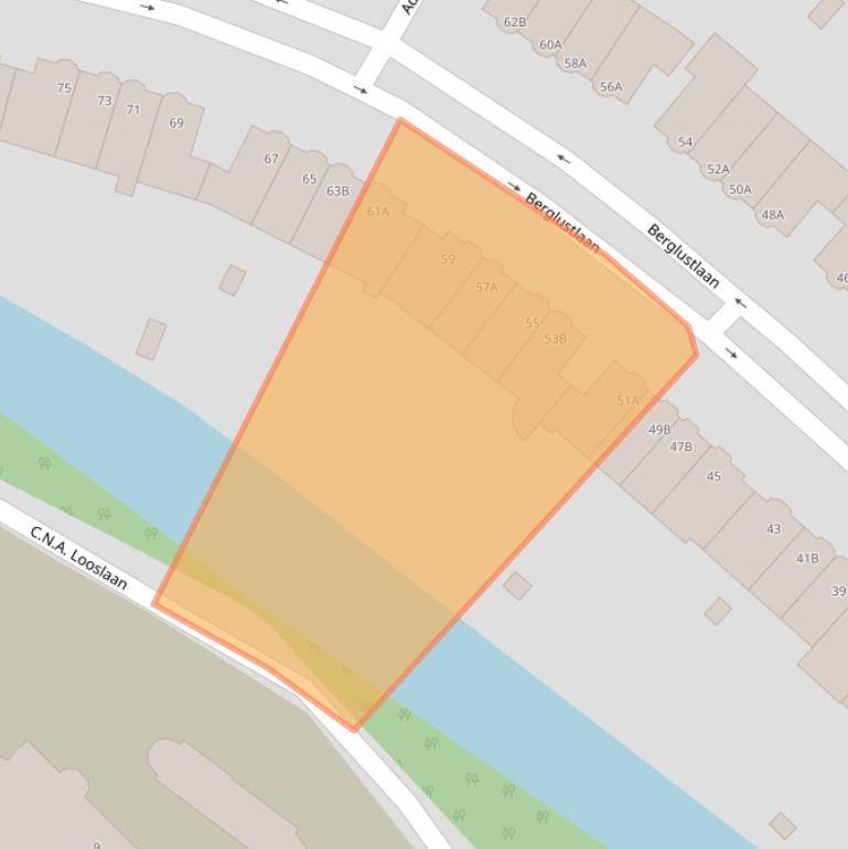 Kaart van postcodegebied 3054BC.