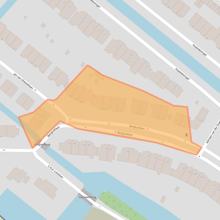 Kaart van postcodegebied 3054BK.