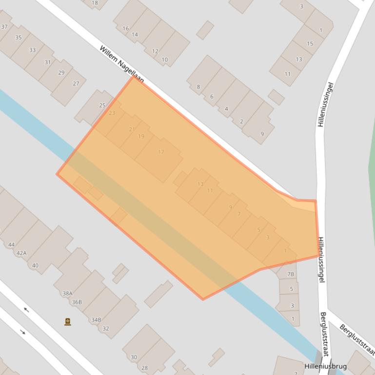 Kaart van postcodegebied 3054BV.