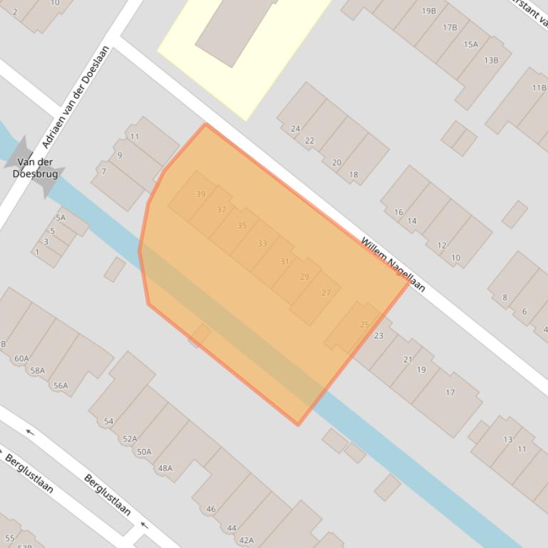 Kaart van postcodegebied 3054BW.