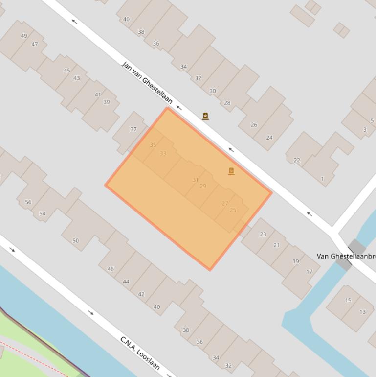 Kaart van postcodegebied 3054CE.