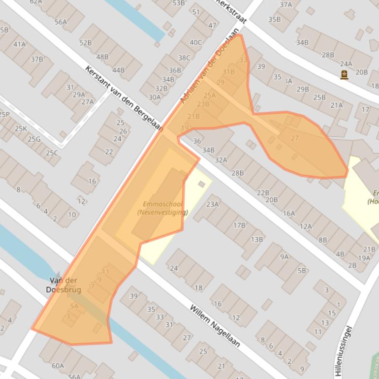 Kaart van postcodegebied 3054EA.