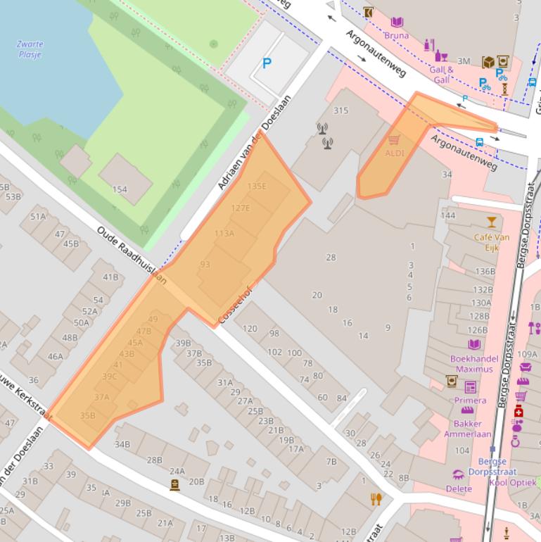 Kaart van postcodegebied 3054EB.