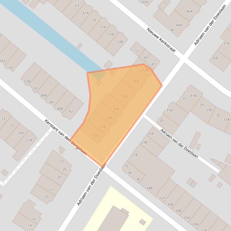 Kaart van postcodegebied 3054EE.