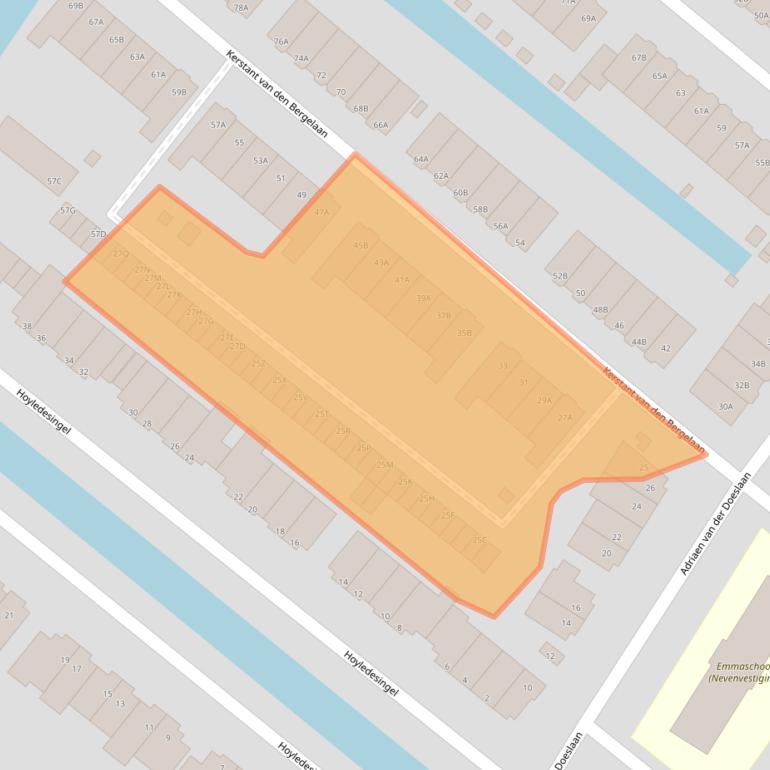 Kaart van postcodegebied 3054EN.