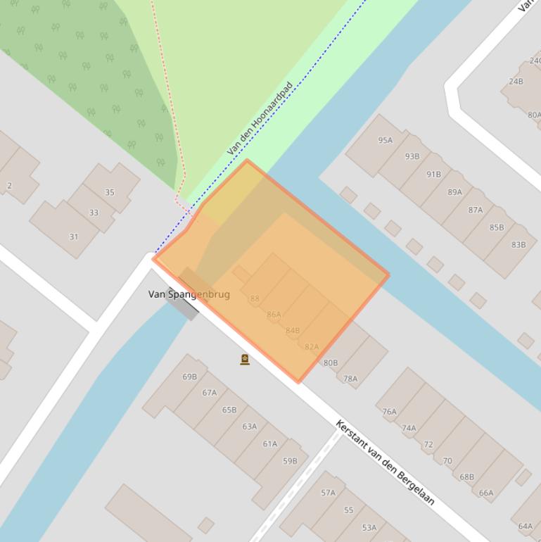 Kaart van postcodegebied 3054EW.