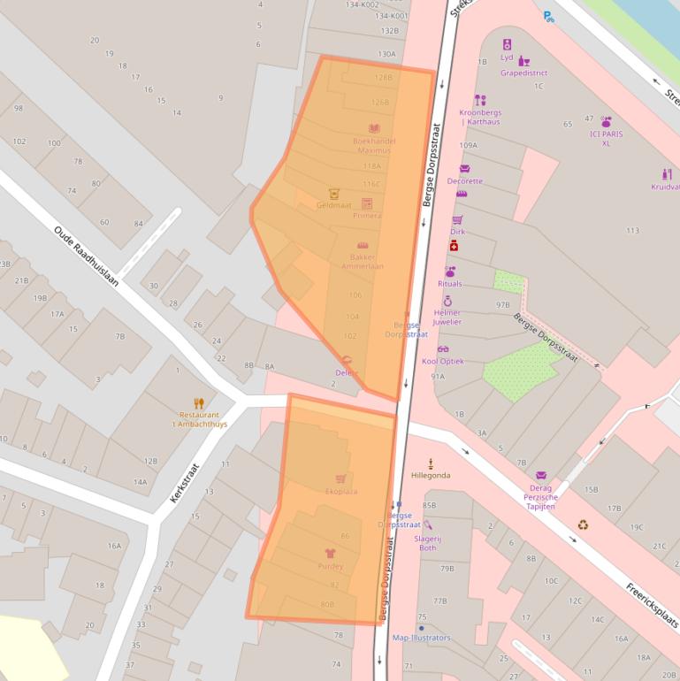 Kaart van postcodegebied 3054GG.