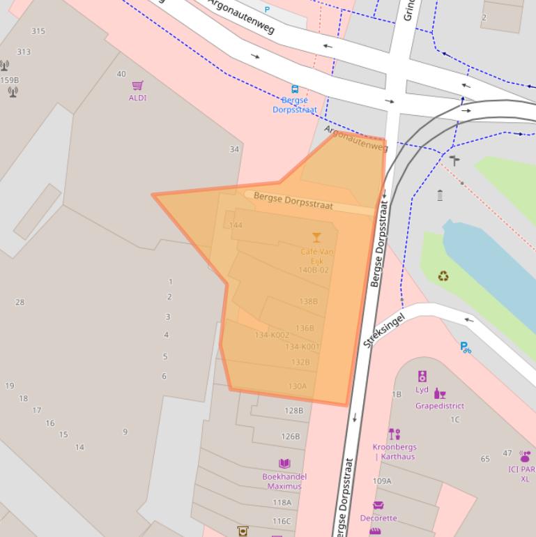 Kaart van postcodegebied 3054GH.