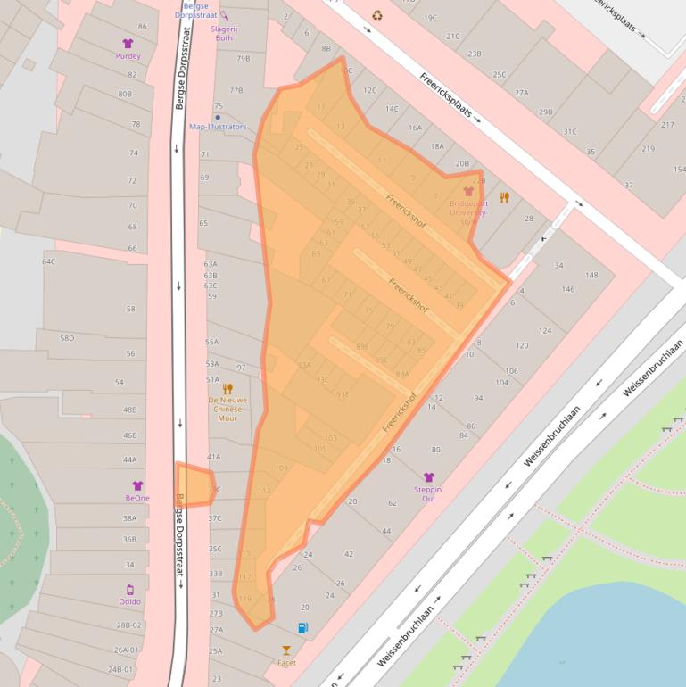 Kaart van postcodegebied 3054GP.