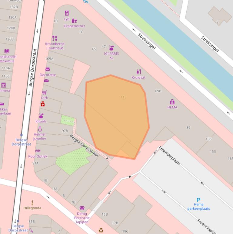 Kaart van postcodegebied 3054HD.