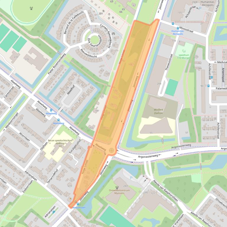Kaart van postcodegebied 3054KT.