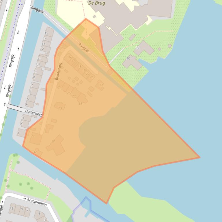 Kaart van postcodegebied 3054KZ.