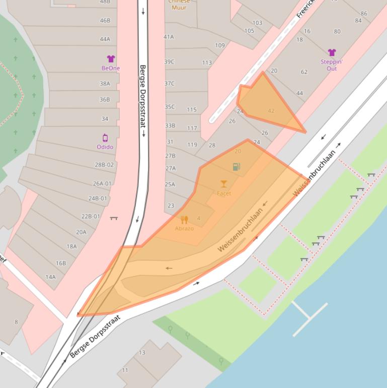 Kaart van postcodegebied 3054LN.