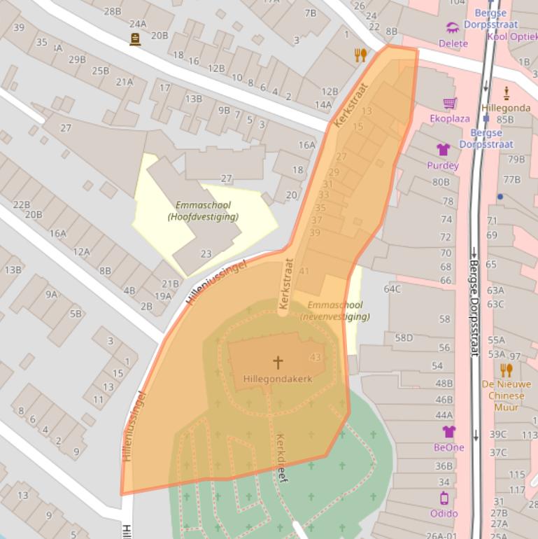 Kaart van postcodegebied 3054NB.