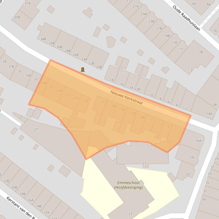 Kaart van postcodegebied 3054ND.