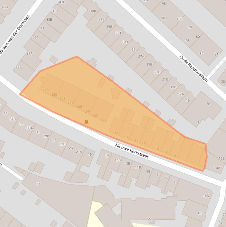 Kaart van postcodegebied 3054NJ.