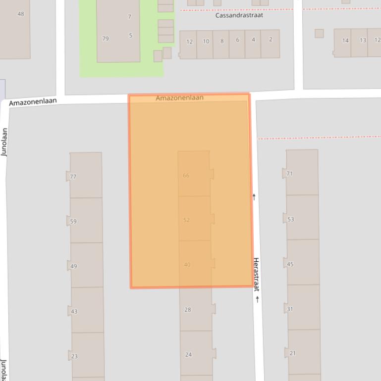 Kaart van postcodegebied 3054PL.