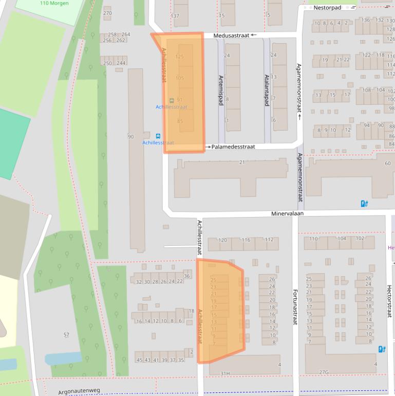 Kaart van postcodegebied 3054RC.
