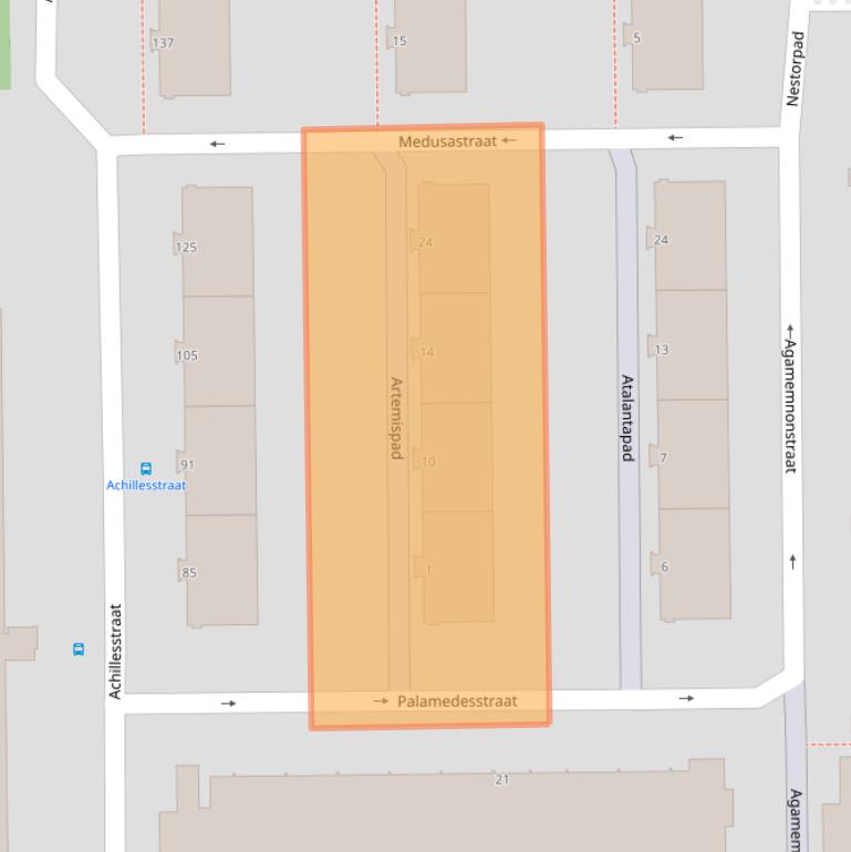 Kaart van postcodegebied 3054RN.