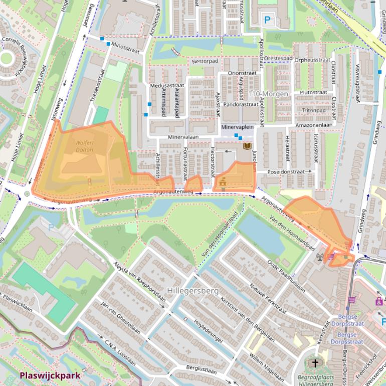 Kaart van postcodegebied 3054RP.
