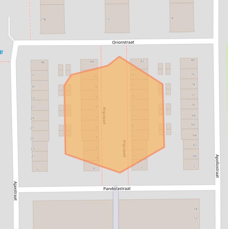 Kaart van postcodegebied 3054SG.
