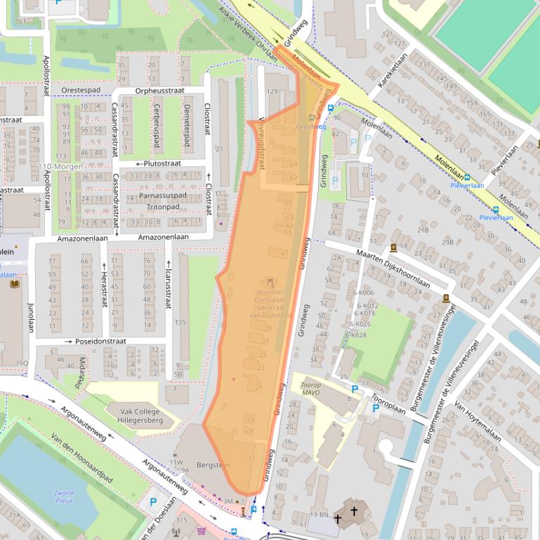 Kaart van postcodegebied 3054VH.