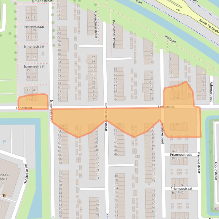 Kaart van postcodegebied 3054WC.