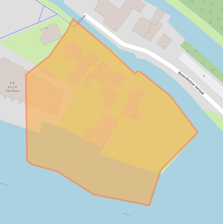 Kaart van postcodegebied 3054XL.