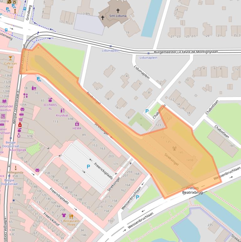 Kaart van postcodegebied 3055AD.