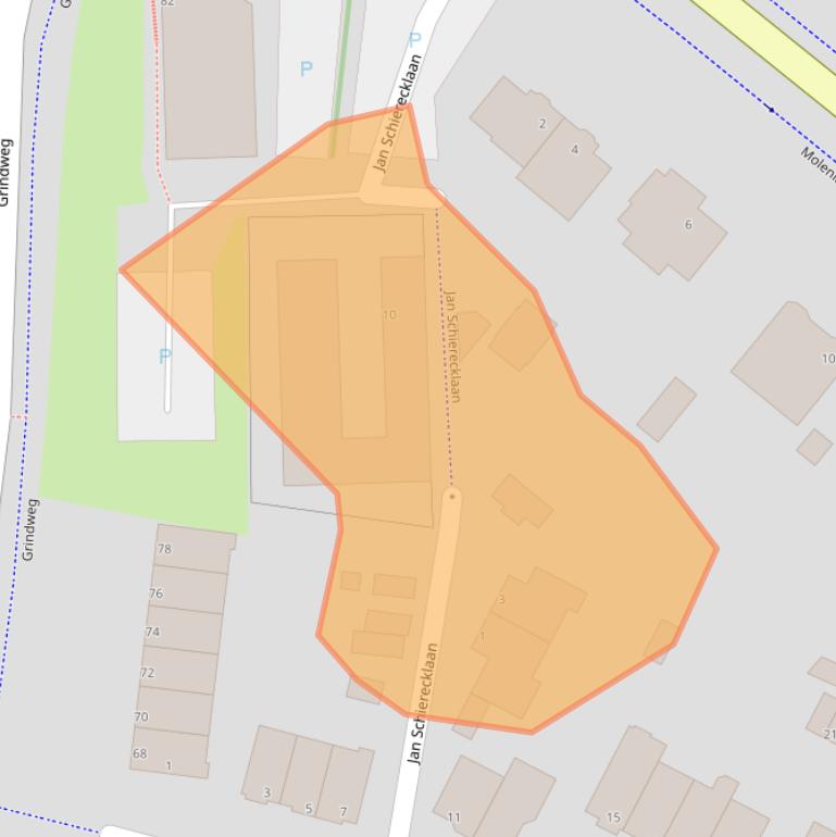 Kaart van postcodegebied 3055AV.