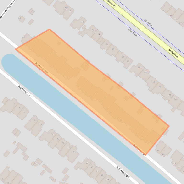 Kaart van postcodegebied 3055BA.