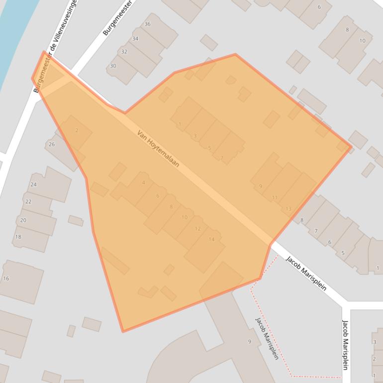 Kaart van postcodegebied 3055BE.