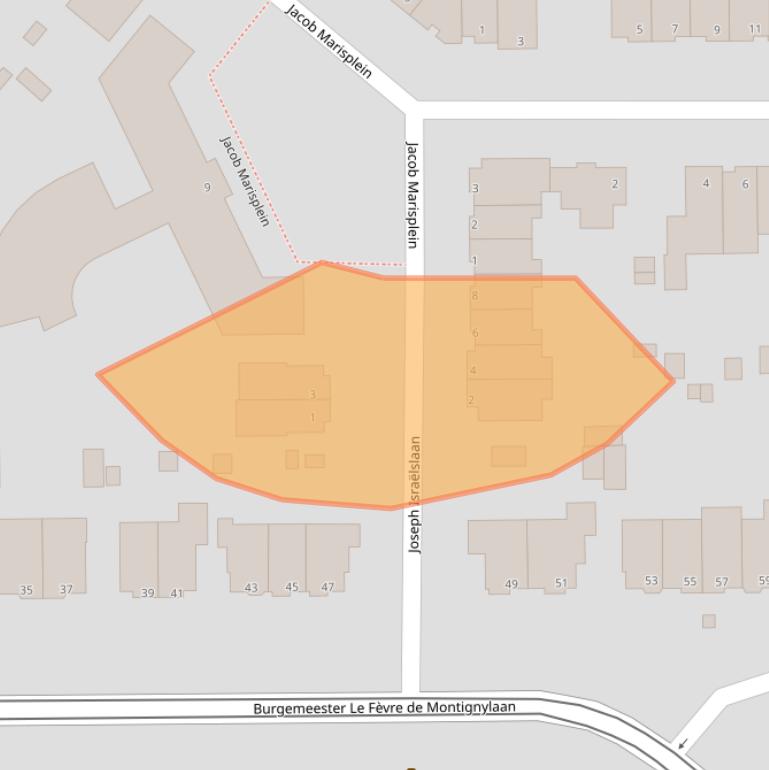 Kaart van postcodegebied 3055BG.